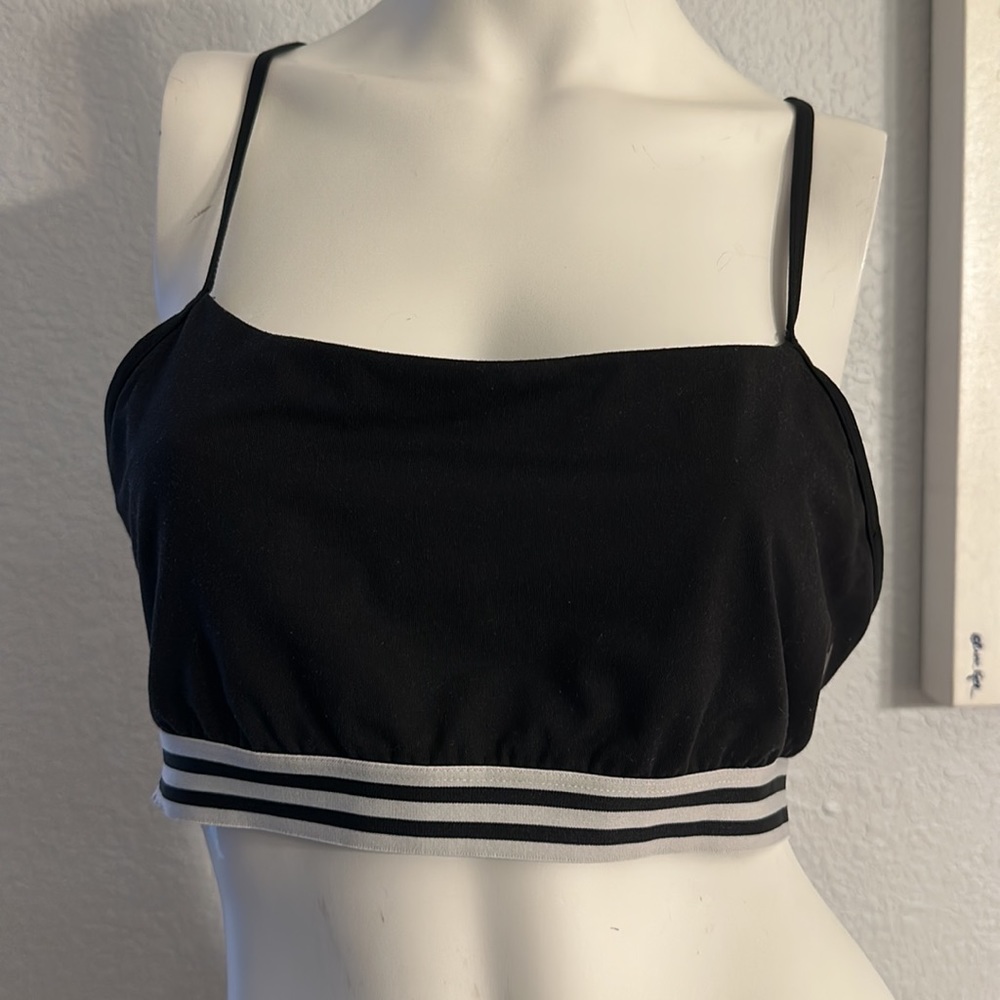 Black & White Adidas Sports Bra